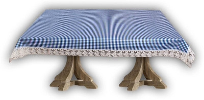 BHARAT RETAIL INC PVC 6 Seater Printed Table Cover(Blue)