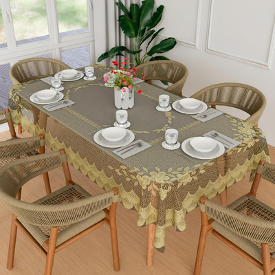 KUBER INDUSTRIES Floral 6 Seater Table Cover(Multicolor, PVC (Polyvinyl Chloride))