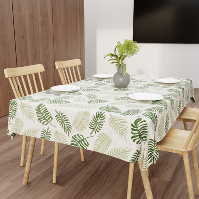 Dasvilla Printed 6 Seater Table Cover(Green, PVC)