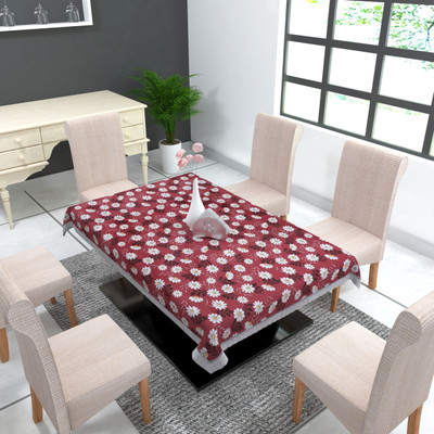 MONKDECOR Printed 4 Seater Table Cover(Multicolor, PVC)