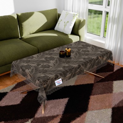 Heart Home Floral 4 Seater Table Cover(Brown, PVC)