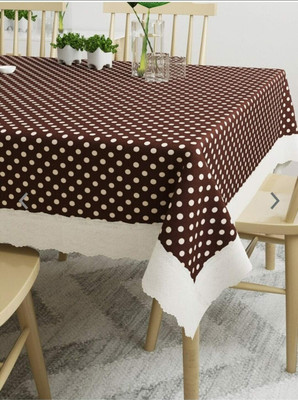 Casanest Polka 6 Seater Table Cover(Brown, Polyester)