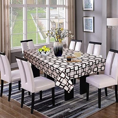 DPA Collection Abstract 6 Seater Table Cover(White, PVC)