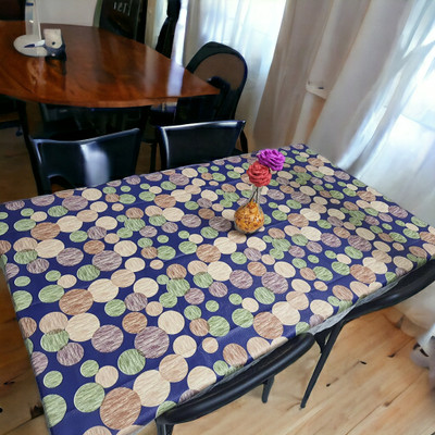 Mopak Decor Printed 2 Seater Table Cover(Blue, Polyester)