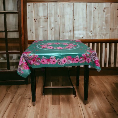 Mopak Decor Printed 2 Seater Table Cover(Green, Polyester)