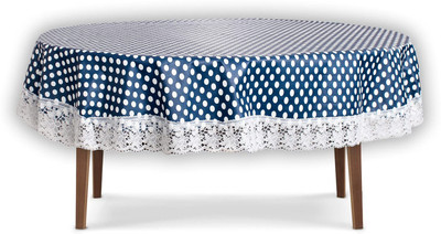 Bharta Retail PVC 2 Seater Printed Table Cover(Blue)