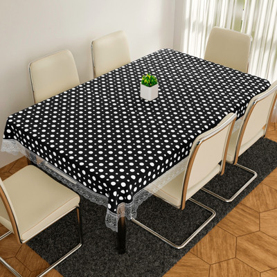 KUBER INDUSTRIES Self Design 6 Seater Table Cover(Gray, PVC)