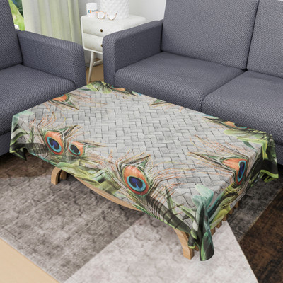 KUBER INDUSTRIES Self Design 4 Seater Table Cover(Green, PVC)