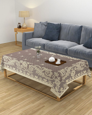 ZESTURE Abstract 6 Seater Table Cover(Maroon, Polyester)