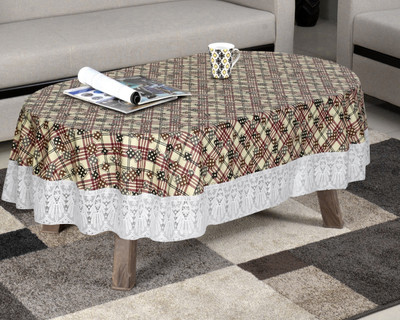 The Furnishing Tree Printed 4 Seater Table Cover(Yellow, PVC)