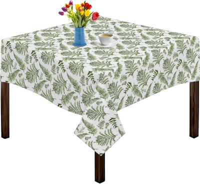 OASIS Printed 2 Seater Table Cover(Light Green, Cotton)