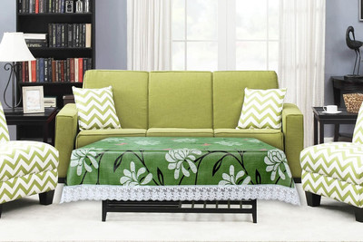 H K TRADERs Printed 4 Seater Table Cover(Green, Polyester)