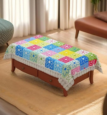 Creadcraft Solid 4 Seater Table Cover(Multicolor, Polyester)