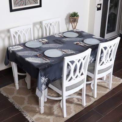HOUSE OF QUIRK Self Design 4 Seater Table Cover(Black, Polyester)