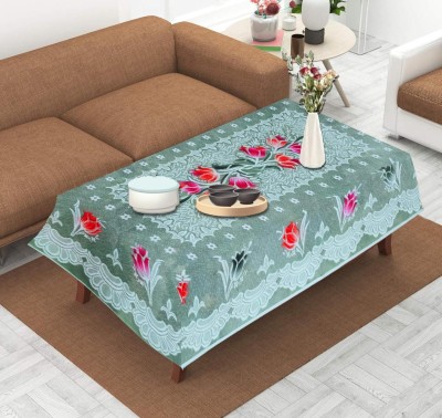 Crosmo Floral 4 Seater Table Cover(Green, Polyester)