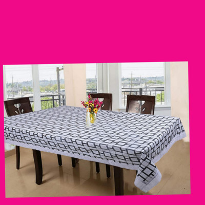 ZITIN Solid 6 Seater Table Cover(Multicolor, Plastic)