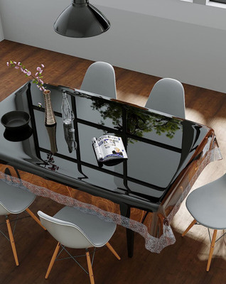 Bluegrass Solid 4 Seater Table Cover(Silver Lace, PVC)
