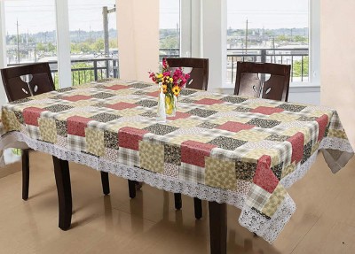 CASA FURNISHING Floral 6 Seater Table Cover(Multicolor, PVC)