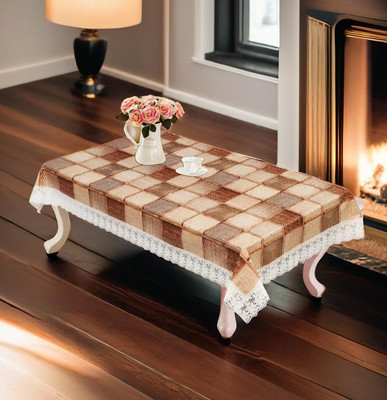 Tagve Printed 4 Seater Table Cover(Brown, Plastic)