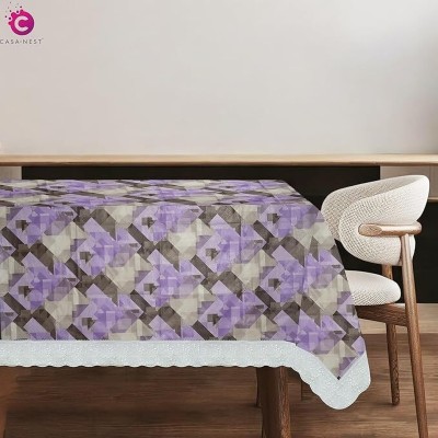 Casanest Floral 8 Seater Table Cover(Purple Brick, PVC)