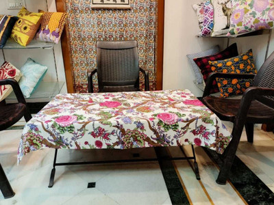 RajoDyana Floral 8 Seater Table Cover(Multicolor, Cotton)