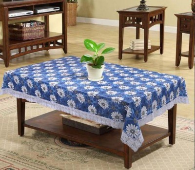 Sheppits Floral 4 Seater Table Cover(Blue White, Polyester)