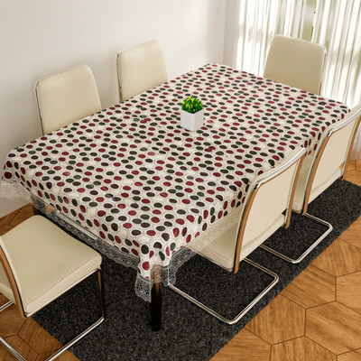 KUBER INDUSTRIES PVC 6 Seater Self Design Table Cover(Multicolor)