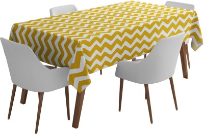 Vargottam Printed 4 Seater Table Cover(Gamboge Yellow, Polyester)