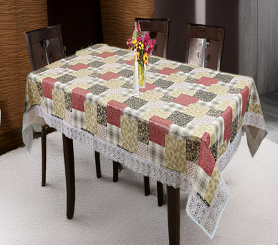 REVEXO Solid 4 Seater Table Cover(Multicolor, Polyester)