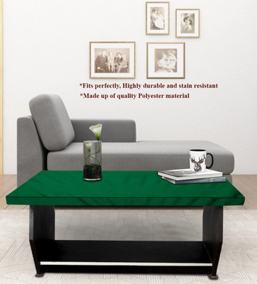 Stylista Solid 2 Seater Table Cover(Green, Polyester)