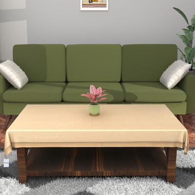 HOMESTIC Self Design 4 Seater Table Cover(Brown, Cotton)