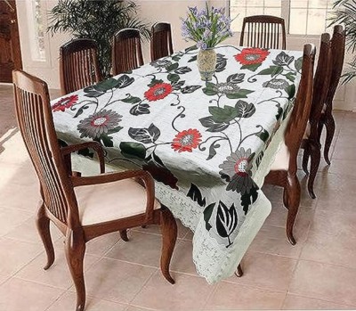 RMDecor Floral, Printed 6 Seater Table Cover(Multicolor, PVC, Silk)