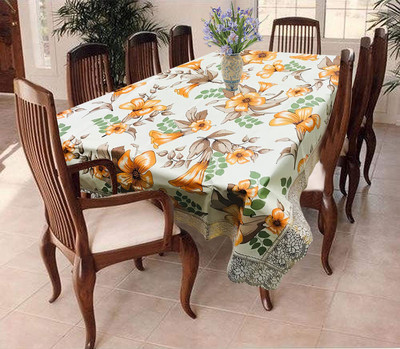homerz Cotton 6 Seater Floral Table Cover(Blossom)