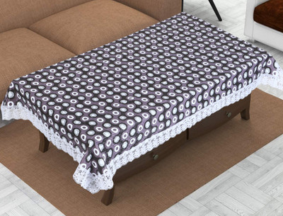 DPA Collection Printed 4 Seater Table Cover(Grey, PVC)
