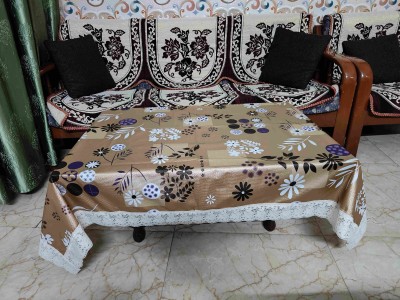 Sidhifashion Printed 6 Seater Table Cover(Brown, Gold, White, Black, PVC, Polyester)