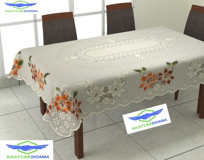 EASTTARDOMM Floral 6 Seater Table Cover(Rust, Net Cloth, Cotton)