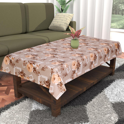 Dakshya Industries Printed 4 Seater Table Cover(Beige, PVC)