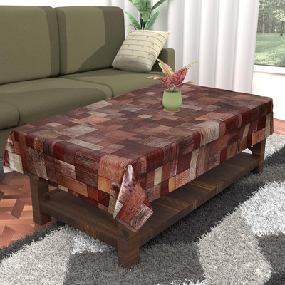 DPA Collection Printed 4 Seater Table Cover(Maroon, PVC)