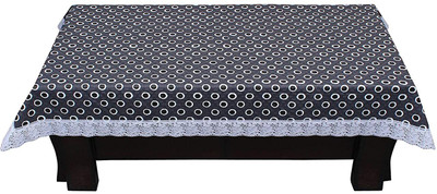 BHARAT RETAIL INC PVC 4 Seater Printed Table Cover(Black)