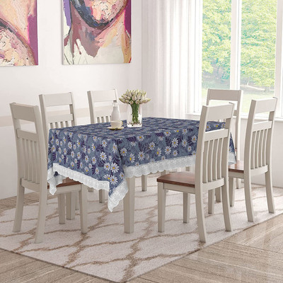 Creadcraft Solid 4 Seater Table Cover(Multicolor, Polyester)