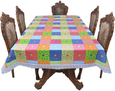 CASA FURNISHING PVC (Polyvinyl Chloride) 6 Seater Floral Table Cover(Multicolor)