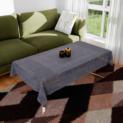 HOMESTIC Self Design 4 Seater Table Cover(Gray, Cotton)