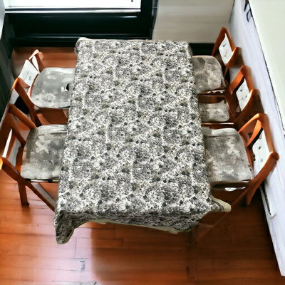Mopak Decor Printed 2 Seater Table Cover(Grey, Polyester)