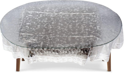 ZITIN Solid 6 Seater Table Cover(SEMI-TRANSPARENT, PVC)