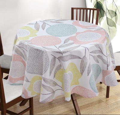 COTTON CANDY Floral 4 Seater Table Cover(Multicolor, Cotton)