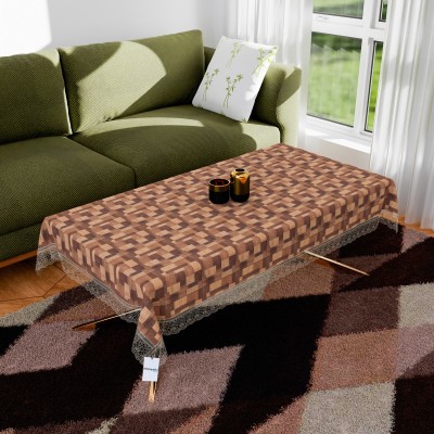 HOMESTIC Checkered 4 Seater Table Cover(Brown, PVC)