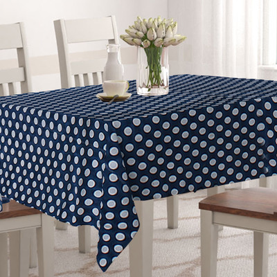 Wings Star Printed 8 Seater Table Cover(Blue, Polyester)