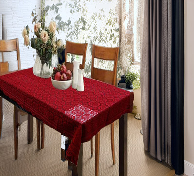 REVEXO Solid 4 Seater Table Cover(Multicolor, Polyester)