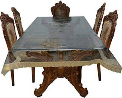 Shri Ganesh Handloom Solid 6 Seater Table Cover(Transparent, PVC)