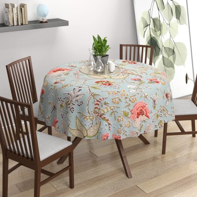 Trance Home Linen Printed 4 Seater Table Cover(Calicut Green, Cotton)